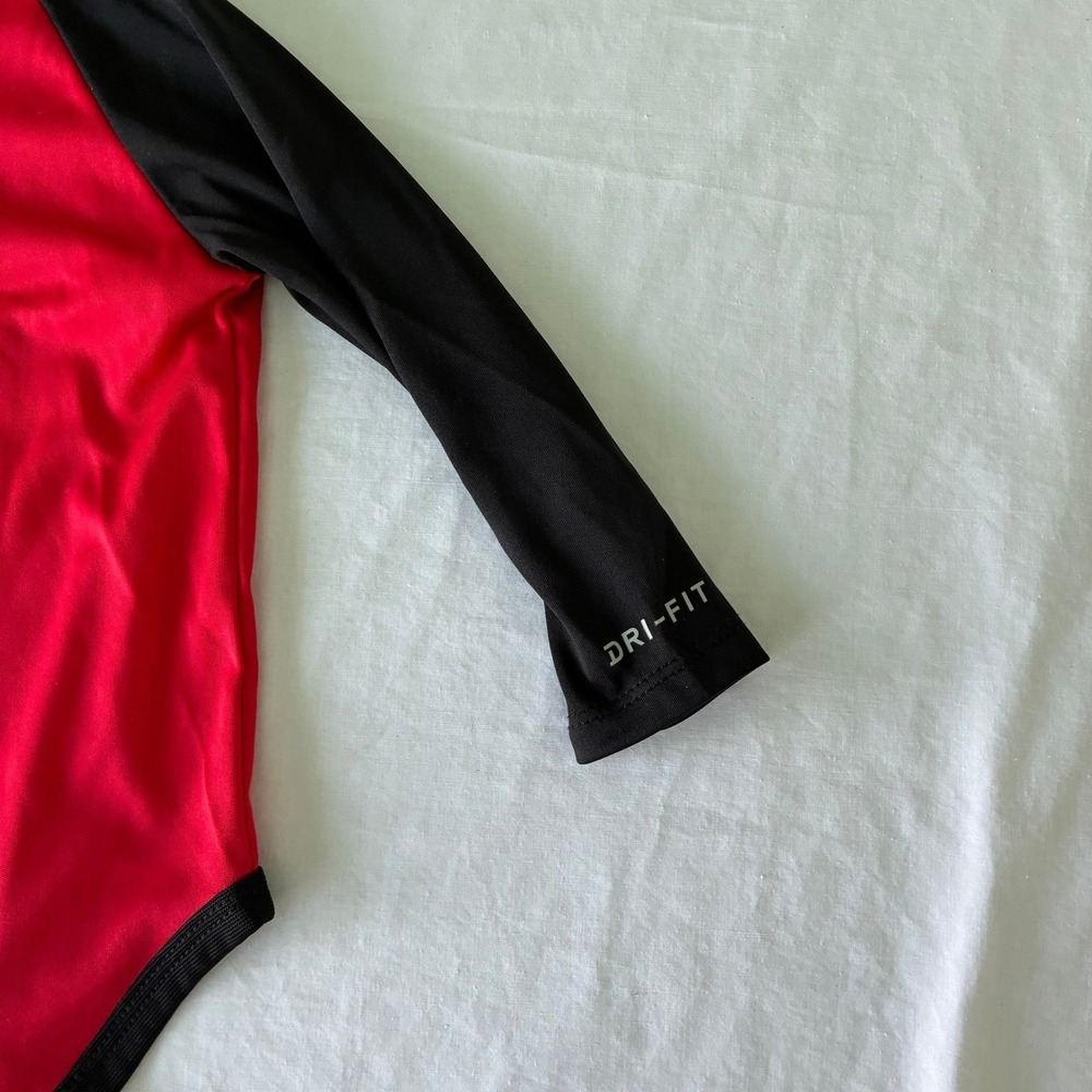 Nike Dri-FIT Baby Bodysuit Red Black Nothin But Naps Long Sleeve 12M J238-023 - Picture 10 of 16
